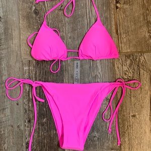 Neon Pink SHEIN Bikini